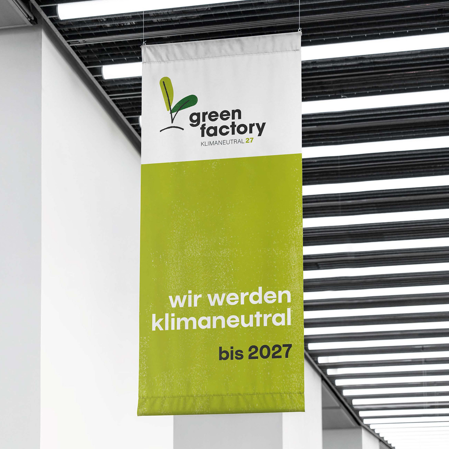 Branddesign Logoentwicklung viasit green factory quadatrtisch